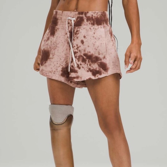 Lululemon Inner Glow Short 3" *Terry Marble Dye Silky French Press Size 8 - Picture 3 of 6